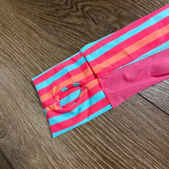 Haley & The Hound Women's Striped Long Sleeve Rashguard Athletic Shirt Sz Small - Picture 4 of 10